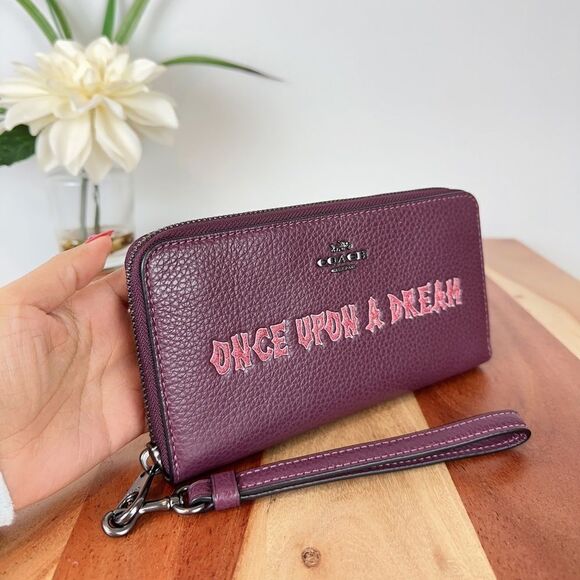 NWT Disney X Coach Long Zip Around Wallet Once Upon‎ A Dream Motif - Picture 5 of 8